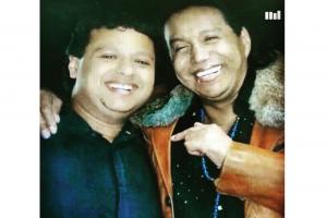 Rafael Santos en su juventud y Diomedes Díaz  