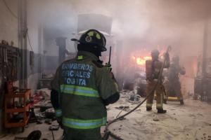 Incendio de taller en Bogotá 