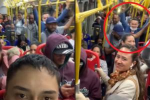 Antes los reclamos de su novia joven grabó video en Transmilenio