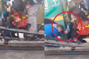 Mujer quedo atrapada en Transmilenio