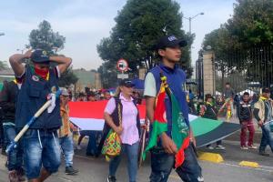 Marchas en Bogotá colapsan la movilidad