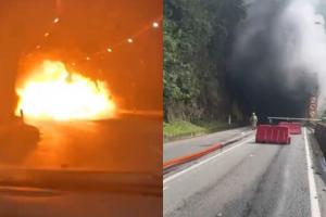 Explosión de tractomula en la vía al Llano