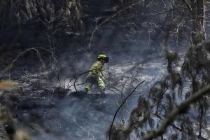 Incendio forestal en cerros orientales en Bogotá 