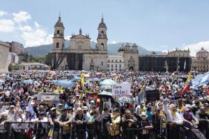 Movilización contra el Gobierno Petro en Bogotá