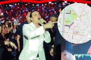 Silvestre Dangond en concierto: Cierres viales