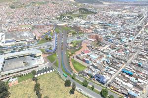 Obra en autopista sur con avenida Bosa