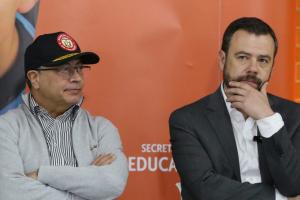 El alcalde Carlos Fernando Galán y el presidente Gustavo Petro