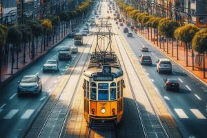 Tranvía por la carrera Séptima - IA
