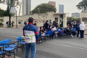 Manifestaciones de estudiantes de reconocido colegio de Bogotá.