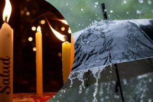 Lluvias en la noche de velitas.