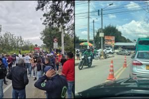 Protesta en la vía Suba-Cota, 4 de marzo de 2025