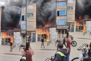 Incendio en el barrio Dindalito, en Kennedy (Bogotá)