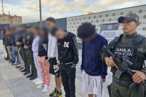 Capturados por la policía en Bogotá 