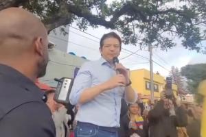 Edil Mosquera y Miguel Uribe Turbay, el día del atentado