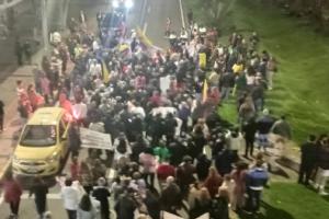 Protesta contra reubicación indígena en Bogotá
