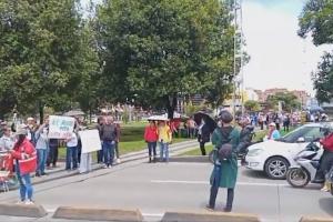 Protesta en la avenida El Dorado