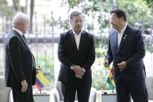 Presidentes de Brasil, Colombia y Bolivia. 