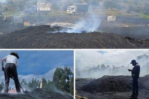 Allanamiento sorpresa en Suba por quemas ilegales de carbón a cielo abierto