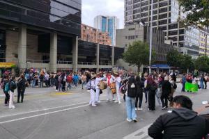 Manifestación en la carrera séptima