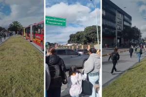 Trancón de TransMilenio paralizó la Av. Caracas: usuarios deben echar pata