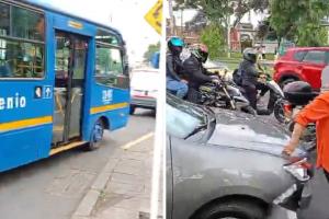 Choque múltiple en Puente Aranda