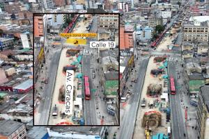 Cierre en la calle 19 con avenida Caracas