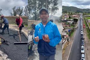 Con salchichón en mano Rey puso a andar obra clave en Zipaquirá