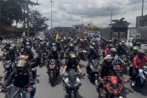 Movilización de moteros en Bogotá 