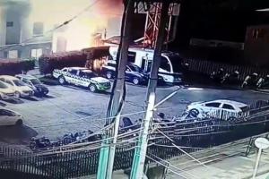 Incendio en la estación de Policía de Funza