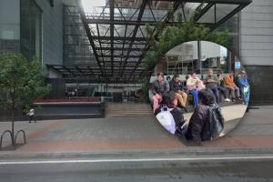 Manifestantes bloquean paso del Centro Comercial San Martín