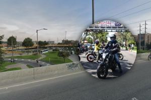 Movilización de motociclistas en la Avenida Cali con Calle 13