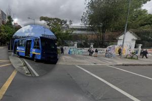 Manifestación en la Universidad Pedagógica