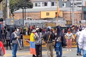 Manifestación en la Universidad Pedagógica