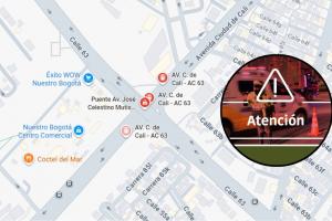 Manifestación en la Av. Cali con 63 genera caos y desvíos en TransMilenio