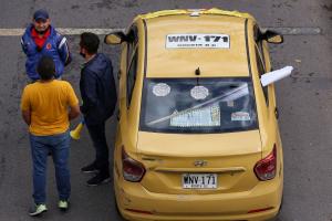 Taxistas en Bogotá