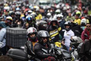 Bloqueo motociclistas en Bogotá