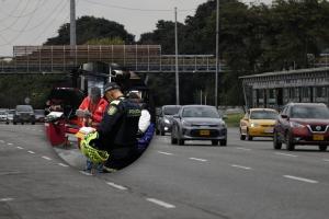 Vía de Bogotá con conductores