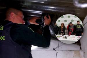 Policía incautando drogas en San Cristóbal