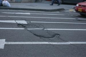 Vías con huecos en Bogotá