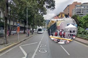 Manifestación en la calle 72 con carrera 11