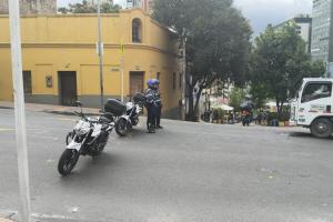 Manifestación en el Colegio Mayor de Cundinamarca