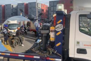 Montaron tremenda vigilancia a motos los pillan apenas se suben al andén