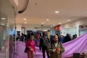 Protesta en el Centro Comercial San Martín