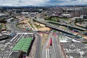 Zona de la implosión en Puente Aranda