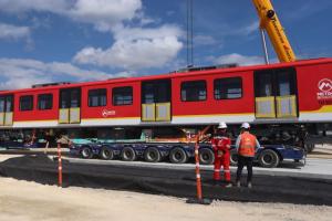 Trenes de la primera línea del Metro de Bogotá