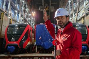 Tren número 3 en Colombia del Metro de Bogotá