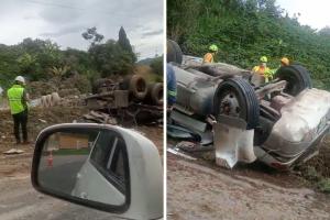 Accidente de tránsito vía La Vega - Bogotá