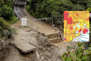 Alerta por posible deslizamiento de tierra en Cundinamarca