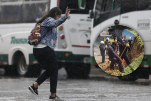 Deslizamiento por lluvias en Bogotá