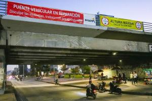 Reparación de puente vehicular en la NQS